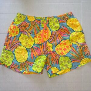 Chubbies Neon Pineapple Tropical Print Swim Shorts